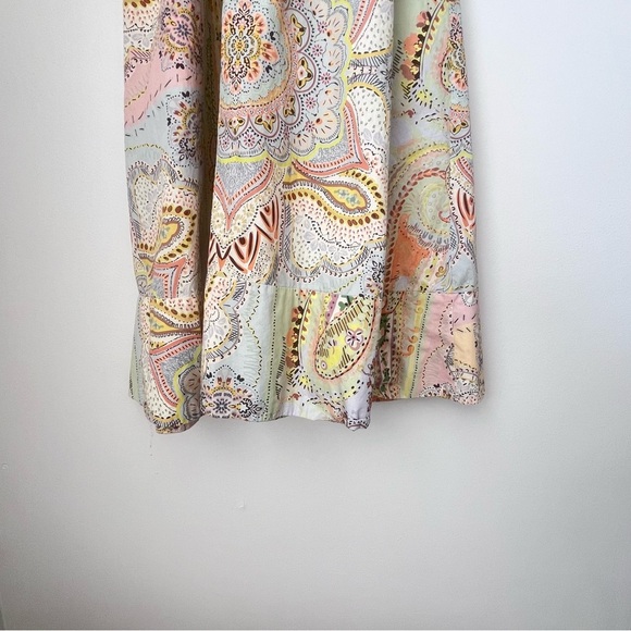 Zara Paisley Printed Midi Belted Shirt Dress Size XL - Picture 8 of 15